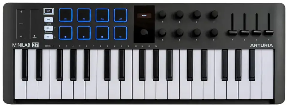 Arturia MINILAB 37 MK3 Controller MIDI USB Tastiera slim 37T 8 Pad RGB 8 Encoder
