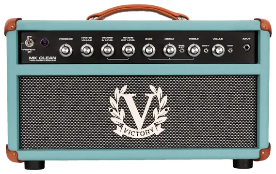Victory MK Clean 100w Hand-Wired Valve Amp Head in Aqua