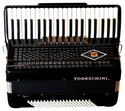 Acordeon Todeschini 120 Baixos Super 6 Preto