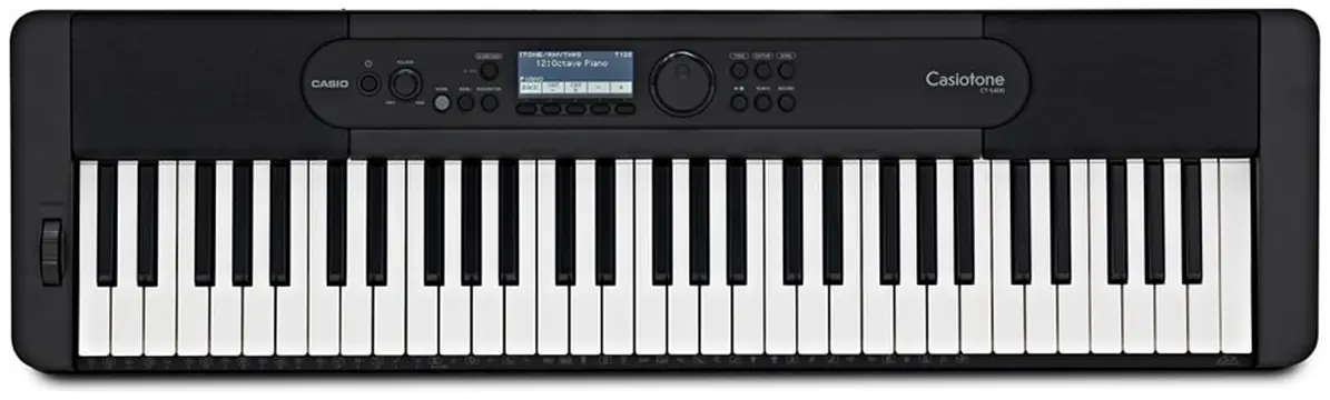 Casio Teclado Casio CTS400 BK Linha Casiotone de 61 Teclas Preto C/ Fonte e Bluetooth