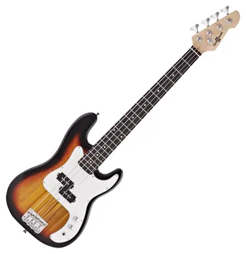 Gear4Music 3/4 LA Bass Guitar Sunburst