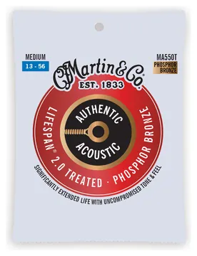Martin Authentic Acoustic Lifespan® 2.0 Westerngitarre Phosphor Bronze Saitensatz - Medium 13-56