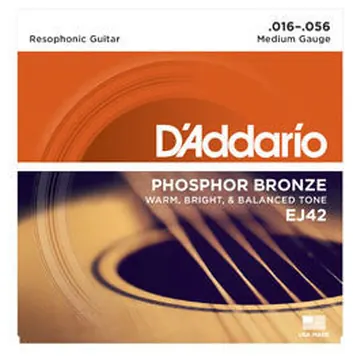 D'Addario EJ42 Resophonic Guitar Medium 16-56