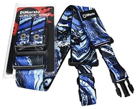 DiMarzio Cliplock Steve Vai Guitar Strap Blue Universe DD2240