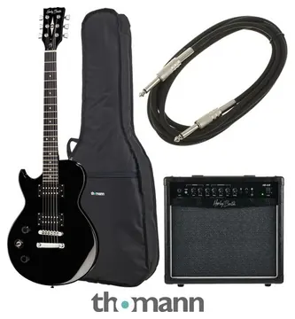 Harley Benton SC-200LH BK Student Ser Bundle