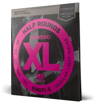 D'Addario ENR71 Half Rounds 5-String .045-130