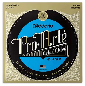 Jogo de Cordas DAddario EJ46LP para Guitarra Clássica Nylon Tensão Forte Lightly Polished