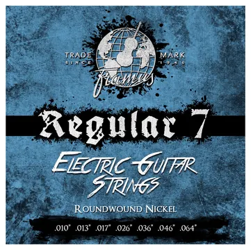 Framus Blue Label Electric Guitar String Set, Nickel-Plated Steel - 7-String, Regular, .010"-.064"