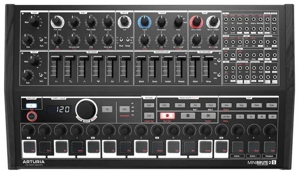 Arturia Minibrute 2S Noir Edition Semi-Modular SEQUENCER-DRIVEN MODULE VERSION