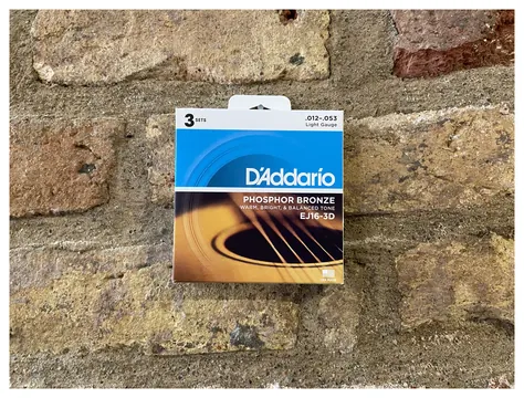 D'Addario EJ16-3D Light 12's Phosphor Bronze 3 Pack