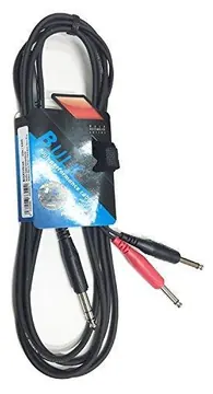 Proel BULK535LU3 Cavo audio nodo Y Jack Stereo 6.3mm a 2 Jack Mono 6.3mm, 3mt