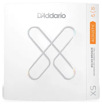D'addario XS 10-47 Extra Light 80/20 Bronze Coated Acoustic Guitar Strings