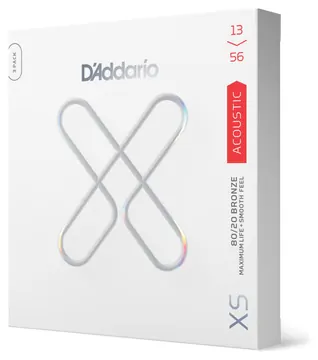 D'Addario 13-56 Medium, XS 80/20 Bronze Coated Acoustic Guitar Strings 3-Pack