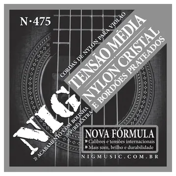 Encordoamento de Violão Nylon- Tensão Média N475