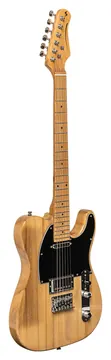 Stagg SET-PLUS NAT Vintage "T" Series Electric Guitar, Natural High Gloss