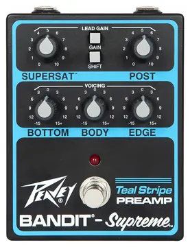 Peavey Bandit-Supreme Teal Stripe Preamp Pedal Effektpedal