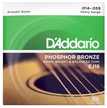 D'addario EJ18 Phosphor Bronze (.14 - .59) Acoustic Heavy