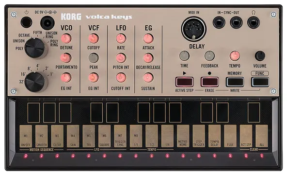 Korg VOLCA KEYS Sintetizzatore analogico 3 voci polifonia, tastiera multi touch