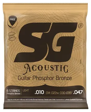 Sao Goncalo Encordoamento Viol?o AÁo SG 6690 Phosphor Bronze Afinador