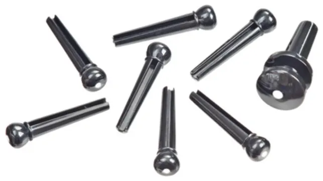 DAddario D'Addario PWPS10 Plastic Bridge Pins Set, Ebony