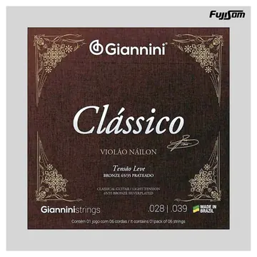 Giannini Encordoamento Giannini Para Violão NY Genwpl Leve | Fujisom