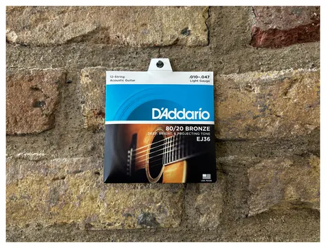 D'Addario EJ36 12-String Acoustic 80/20 Bronze Light 10-47's
