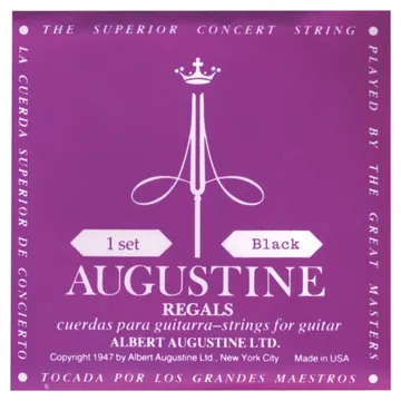 Augustine Regals zwarte set klassieke gitaarsnaren