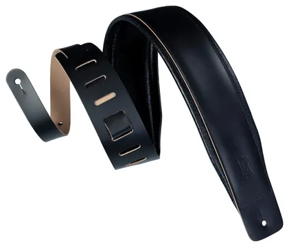 Levy's DM1PD-BLK Leather Padded Strap Black