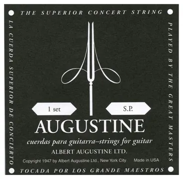 Augustine Classic Black Normal/Low E1-E6 Saiten Nylon-Saiten für Konzertgitarre