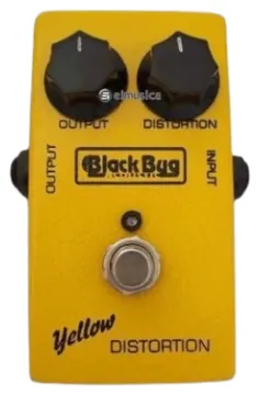 Black Bug Pedal Distortion Guitarra Black Bug TYD Yellow