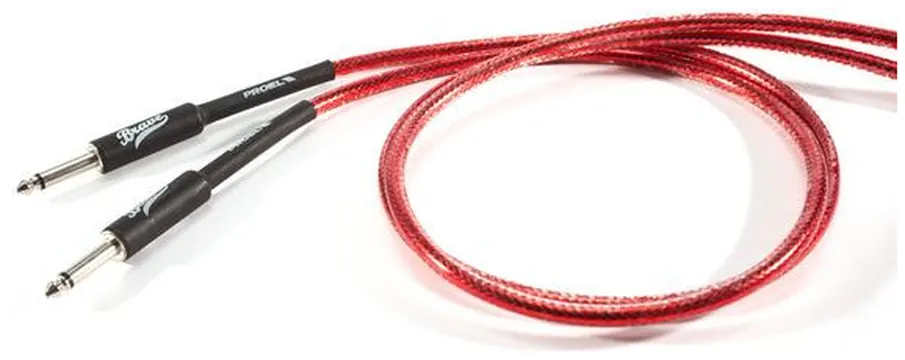 Proel BRV100LU3TR Cavo Jack Mono 6.3 mm a Jack mono 6.3mm flessibile 3 mt.
