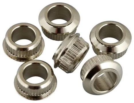 Kluson MB01C Adapterhülsen für Gitarrenmechaniken 6,3 mm Nickel