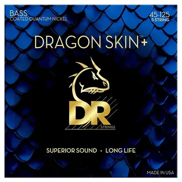 DR Strings Dragon Skin +, Quantum Nickel 5 Str. .045-.125 Multi-Scale