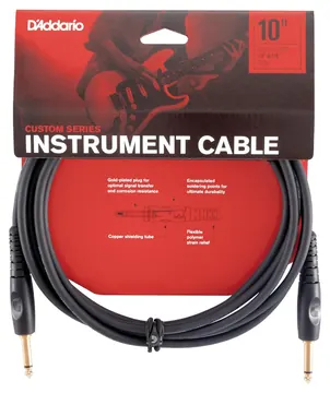 D'Addario PW-G-10 Cavo audio x chitarra basso Jack Dritto Mono 6.3 Lung. 3.05mt
