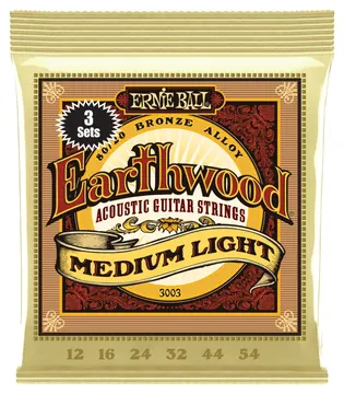 Ernie Ball 3003 Earthwood Medium - Light (3 Set Pack) 12-54