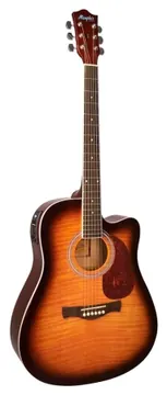 Memphis By Tagima Folk New Md-18 Fl Aço Tobacco Burst Cutway Tcb (385)