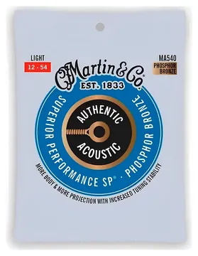 Martin Encordoamento P/ Violão Martin MA540 Authentic Series Phosphor Bronze Aço 012