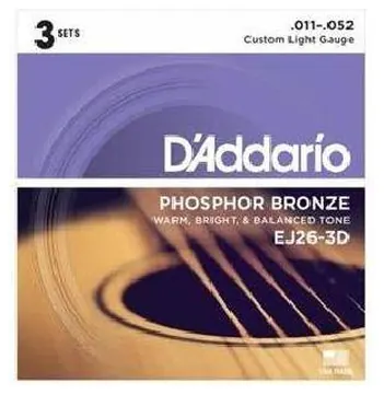 D'addario EJ-26-3D(3Sets) Juego Cuerdas