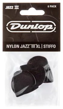 Dunlop 47PXLS Nylon Jazz III XL Stiffo 6/Play Pack Picks