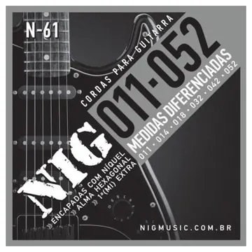 NIG Encordoamento Guitarra 011 Nig N61