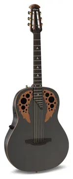 Adamas U581T-SPM Mid-Depth Non-Cutaway Black Satin Copper Metal Flake