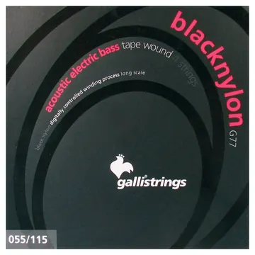 Galli Black Nylon G-77 string set acoustic bass