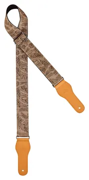 Ortega Denim Gitarrengurt Länge 1580mm / 62" (Max) / Breite 50mm - braun