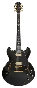 Larry Carlton H7 BK Guitare Jazz Electrique Hollow Body Noire