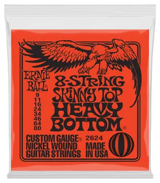 Ernie Ball 2624 Slinky Nick 8-String Skinny 09-80 Saiten für E-Gitarre