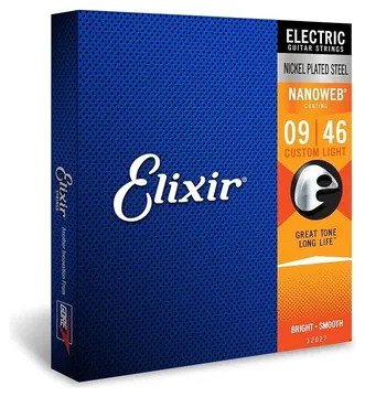 Elixir Encordoamento Para Guitarra Nanoweb 009 Custom Light 3215 - Elixir