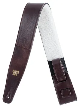 Ernie Ball 4138 Comfort Collection Italian Leather Leder-Gitarrengurt 63,5mm, kastanienbraun
