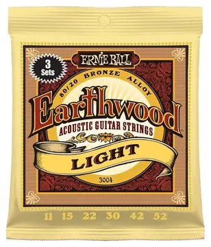 Ernie Ball Acoustic Guitar Strings Ernie Ball 11-52 Earthwood X3 SETS 100% Genuine