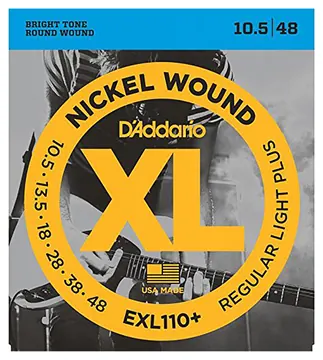 D'Addario EXL110+ Nickel Wound Regular Light Plus Guitar Strings 10.5-48