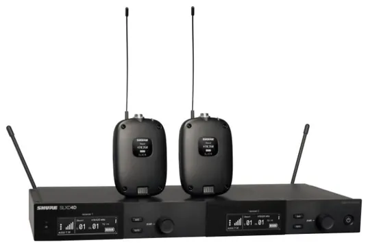 Shure SLXD14DE K59 2-K. Funk-Set mit 2xSLXD1+SLXD4 606-650 MHz
